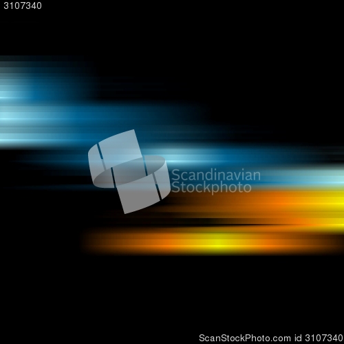 Image of Glow shiny blue and orange stripes background