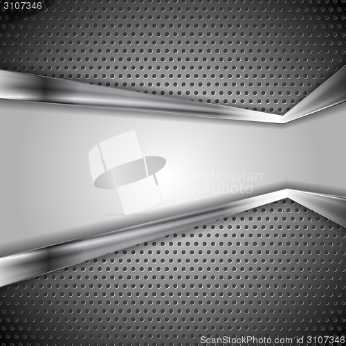 Image of Abstract perforated metal background