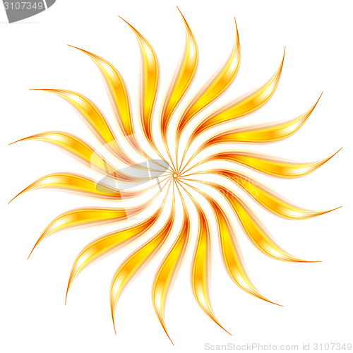 Image of Abstract shiny glowing sunny shape