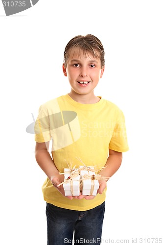 Image of Child with many presents