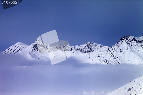 Image of Ski slope in fog