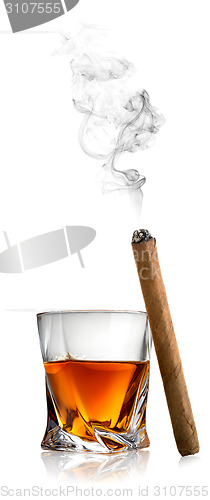 Image of Whiskey and cigar