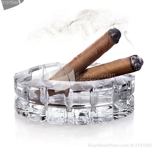 Image of Cigars in ashtray