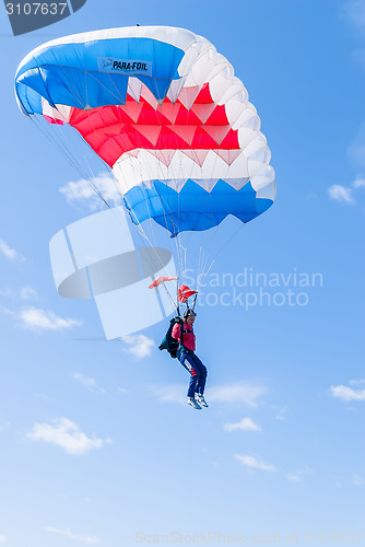 Image of Paratrooper girl descends