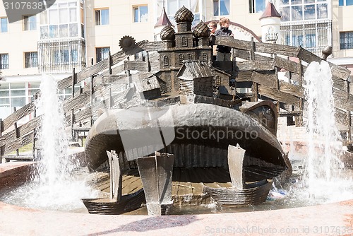 Image of Wonderful yudo Fish whale fountain in Tobolsk