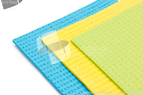 Image of Three dishwashing clothes