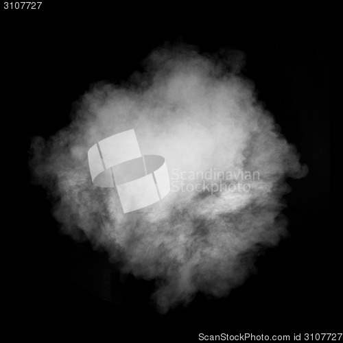 Image of White smoke isolated on black