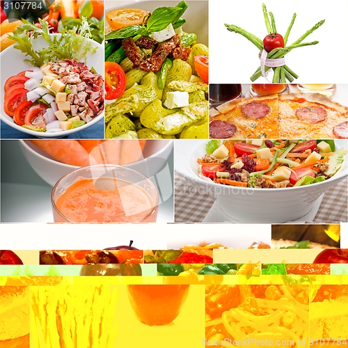 Image of healthy Vegetarian vegan food collage