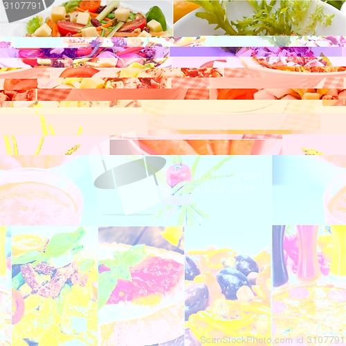 Image of healthy Vegetarian vegan food collage