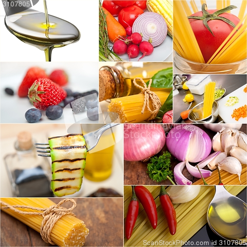 Image of healthy Vegetarian vegan food collage
