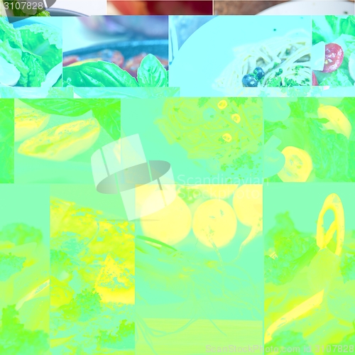 Image of healthy Vegetarian vegan food collage