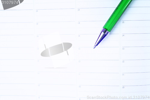 Image of Color pencil and agenda