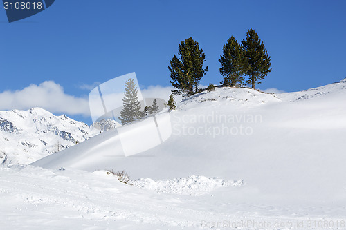 Image of Snowy mountain landscape in the Austrian Alps