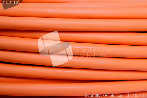 Image of orange fiber optic cable background