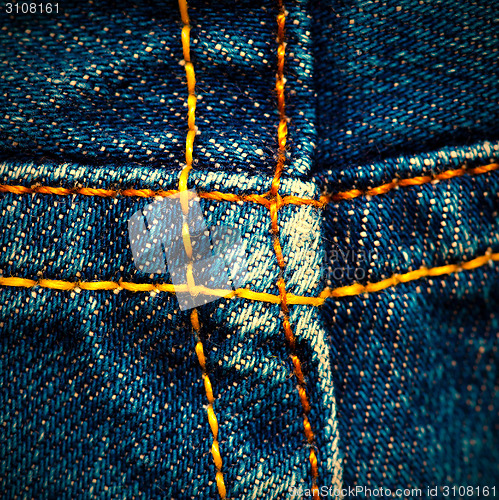 Image of old jeans surface with seams