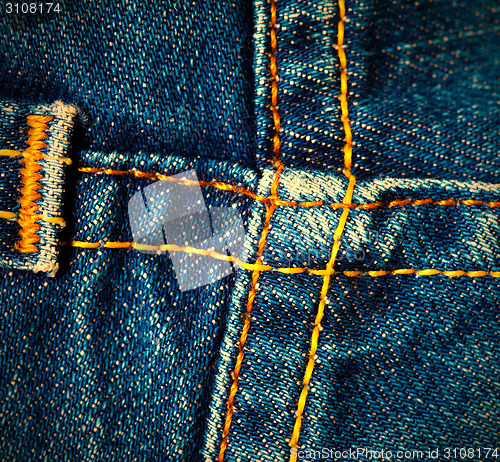 Image of old denim surface with seams