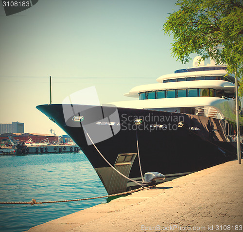 Image of Moll d'Espanya, Barcelona, Spain, JUNY 13, 2013, Yacht Martha An