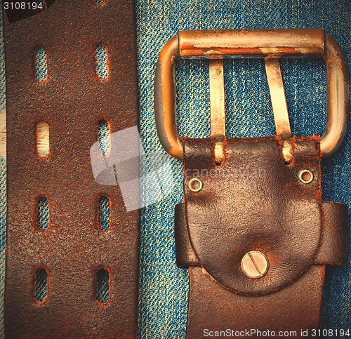 Image of vintage leather belt