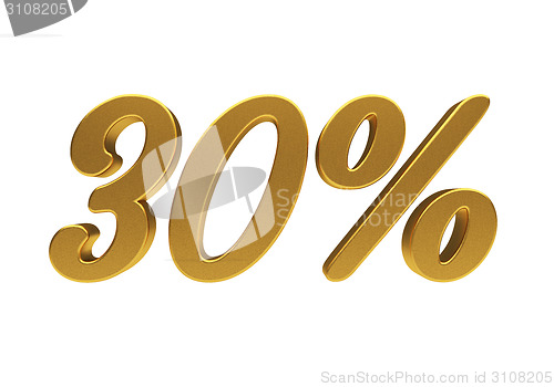 Image of 3D 30 percent isolated