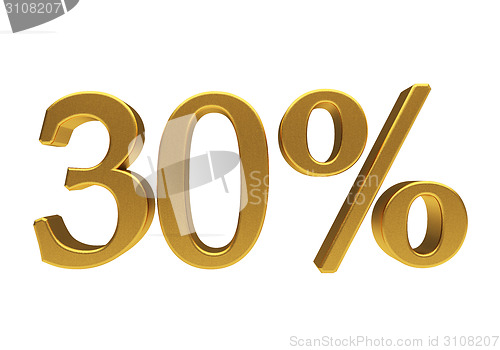 Image of 3D 30 percent isolated