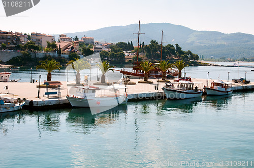 Image of small coastal town of Greek