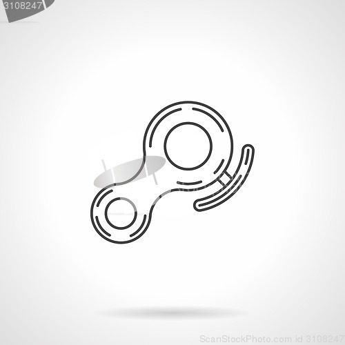 Image of Climbing device black line vector icon