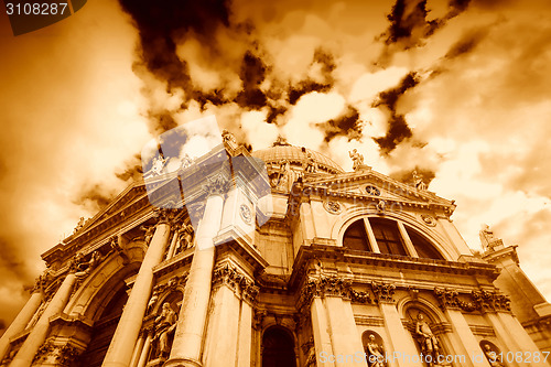 Image of Low angle view of Santa Maria della Salute in Venice