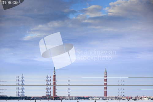 Image of Panoramic view of Venice in Italy