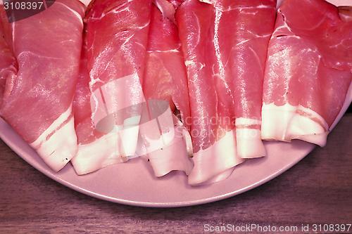 Image of sliced pork ham