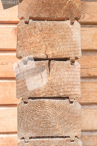 Image of Cut of wooden wall of house