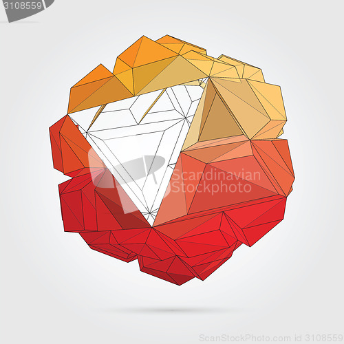 Image of Vector. Abstract 3D geometric illustration.