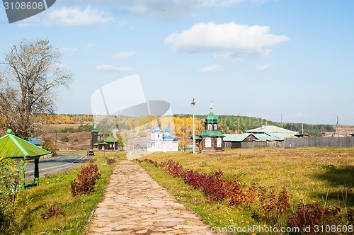 Image of Churches in Nizhnyaya Sinyachikha.Russia