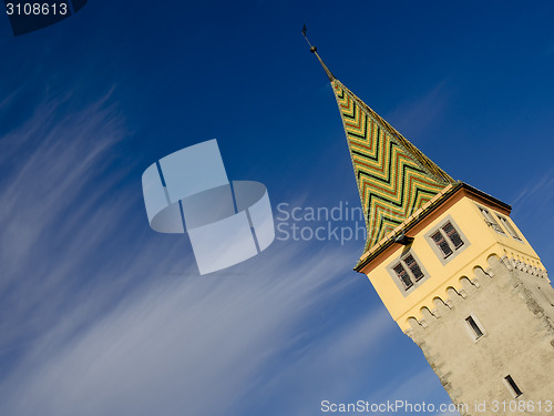 Image of Mangturm Lindau with blue sky