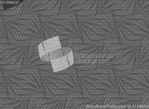 Image of Repeating ornament gray floral with turn textured with dots