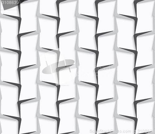 Image of Geometrical ornament with white and gray vertical lines