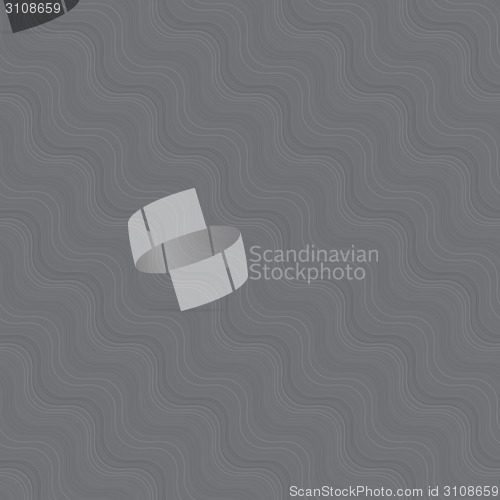 Image of Repeating ornament many diagonal wavy lines gray texture