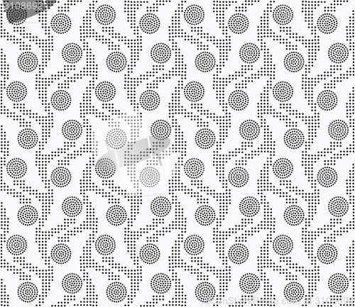 Image of Repeating ornament vertical dotted stripes with circles