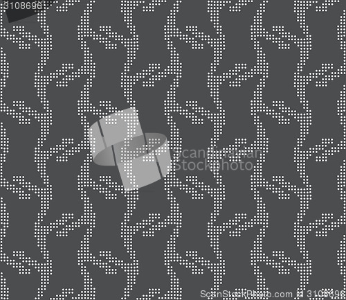 Image of Repeating ornament vertical dotted stripes on gray