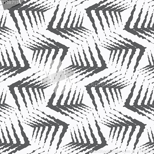 Image of Repeating ornament gray rough shapes