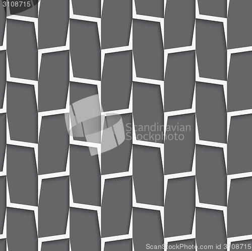 Image of Geometrical ornament with white and gray vertical lines net