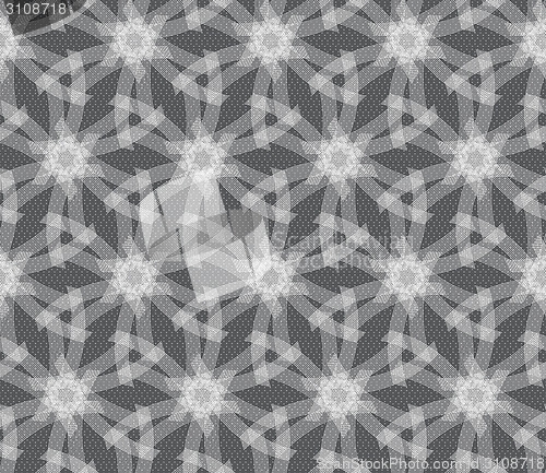 Image of Repeating ornament white linear stars