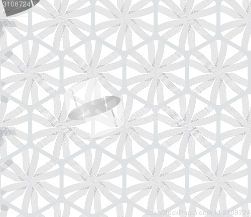 Image of Repeating ornament gray hexagon net with lines