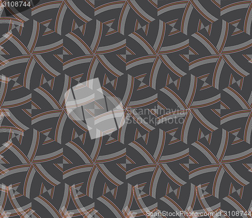 Image of Textured ornament with hexagons and stripes