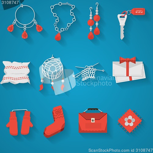 Image of Flat icons vector collection for handmade items