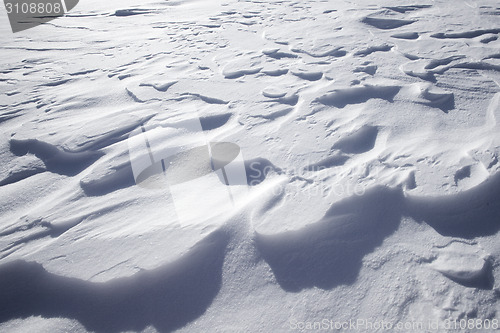 Image of Closeup of snowdrift