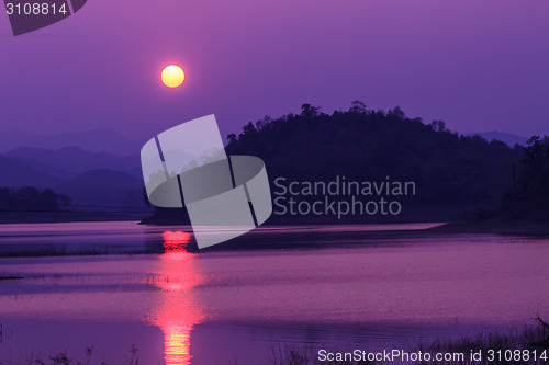 Image of Sunset at lake