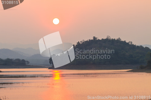 Image of Sunset at lake