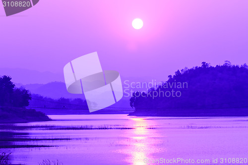 Image of Sunset at lake