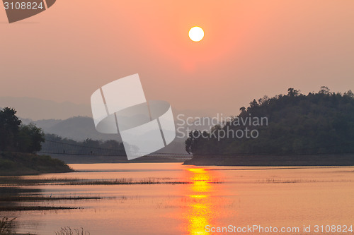 Image of Sunset at lake