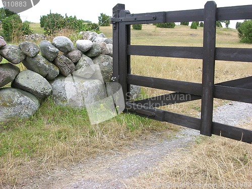 Image of Stone wall and gate